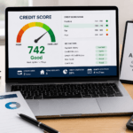Credit score decline concept showing credit report analysis, financial mistakes, and score improvement strategies.