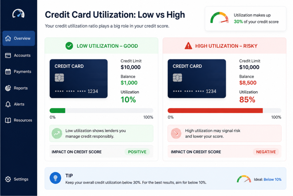 Credit utilization and credit score mistakes
